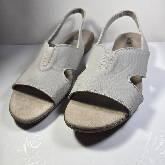 Judith Shoes - Judith Stacy Flat Slingback Wedge Sandals Size 9.5